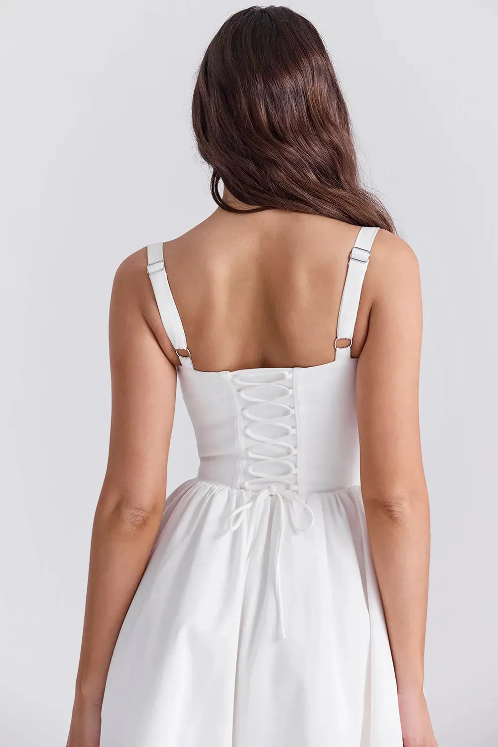 Vestido Midi Moldeador Blanco - Modelo Aghata