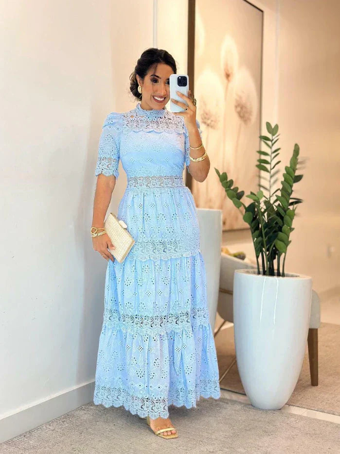 Vestido Laise con Guipur